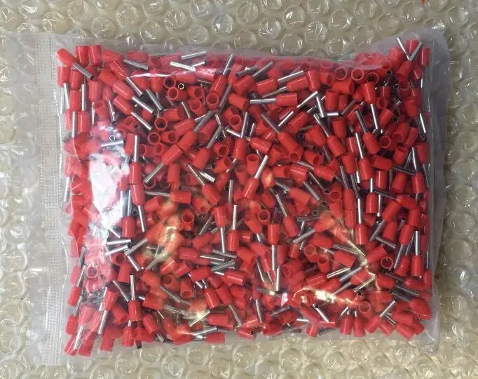 200pcs E6010 E6012 E6018 Tube insulating Insulated terminals 6.0MM2 Cord End Terminal Wire Ferrules | Обустройство дома