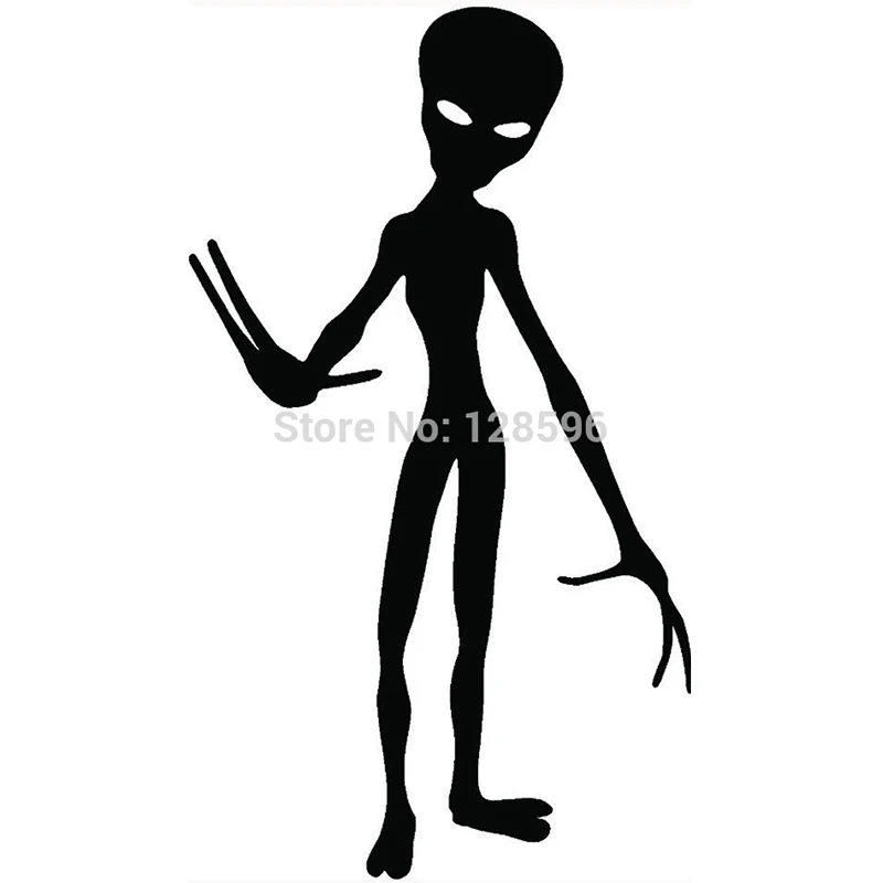 

HotMeiNi Alien Sticker Funny for Car Window Decal Cool Vinyl Laptop Cute UFO Believe Hot Cartoon Oem Car Sticker