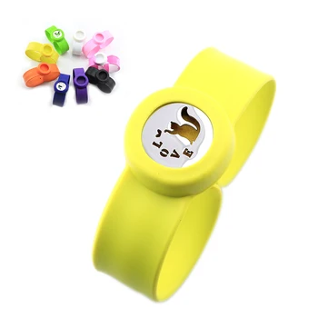 

LOVE Cat Kids Adjustable Mosquito Repellent Bangle Essential Oil Magnet Diffuser Bracelet Children Women Silicone Bracelets
