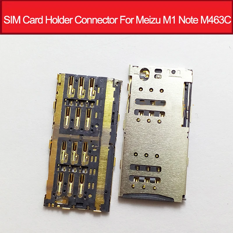 

SIM card slot holder connector for Meizu M1 note M463c SIM card slot socket adapter For Meilan note M463m M463u SIM reader tray