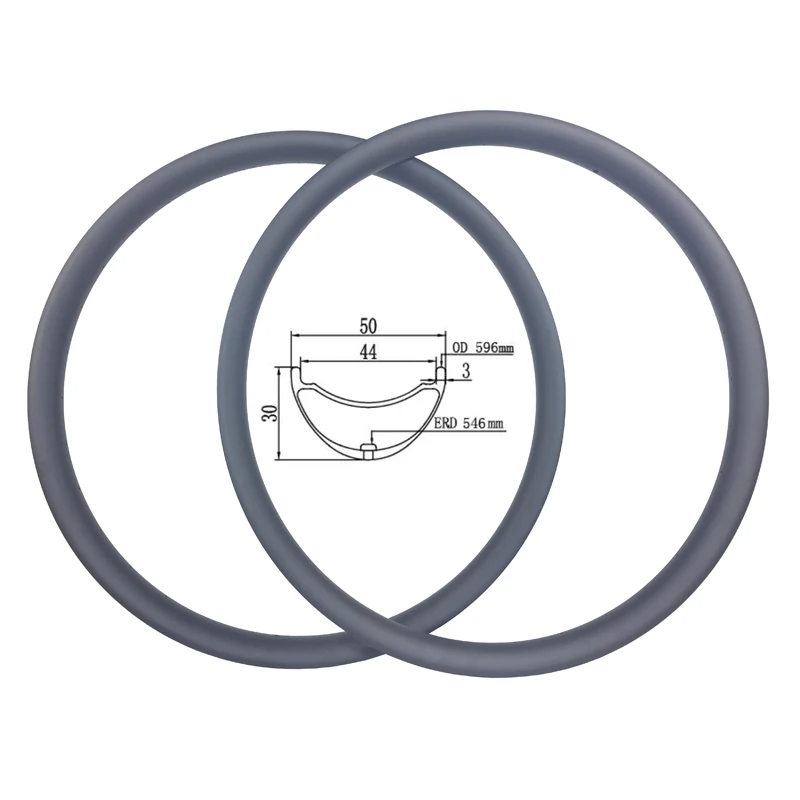 27,5 er 650B MTB DH AM Enduro XC бескамерная 50 мм x 30 мм Глубокий безhookless углеродный обод 36 отверстие все колесо горного велосипеда UD 3 K Матовая Глянцевая