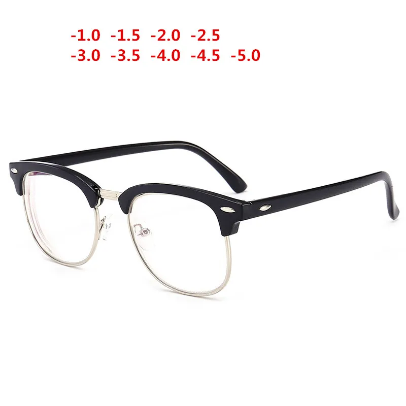 

Finished Myopia Eyewear Nearsighted Spectacles Prescription Men's Women's Transparent Degree Eyeglasses Frame Degree-1.0~-5.0