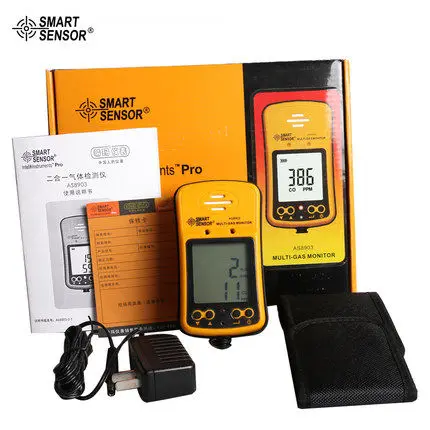 

AS8903 Portable High Sensitive CO Gas Sensor Monitor LCD Display 2 in 1 Carbon Monoxide / Hydrogen Sulfide Gas Detector