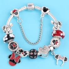 Dodocharms Микки и Минни Маус милый ребенок высокое качество подарок DIY подходит Для женщин браслет Европейский ювелирные изделия