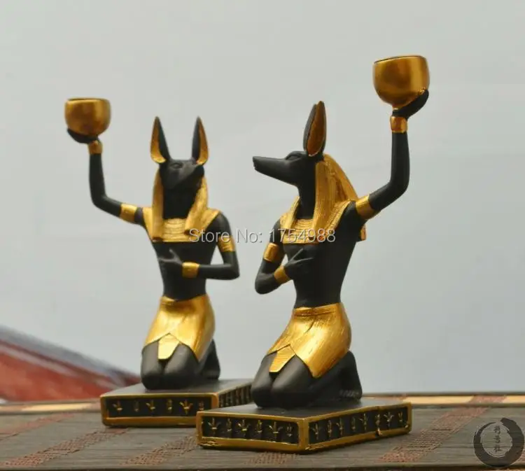 

Rotate TWO the God Anubis Dog StatueS to the right postition open lock real life room escape game takagism party game supply