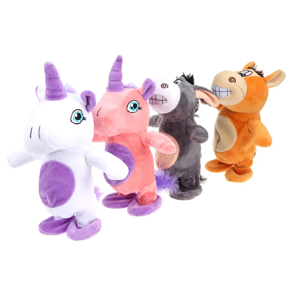 Калькулятор Donkey коровы плюшевые игрушки милые говорящие музыка и прогулки Куклы