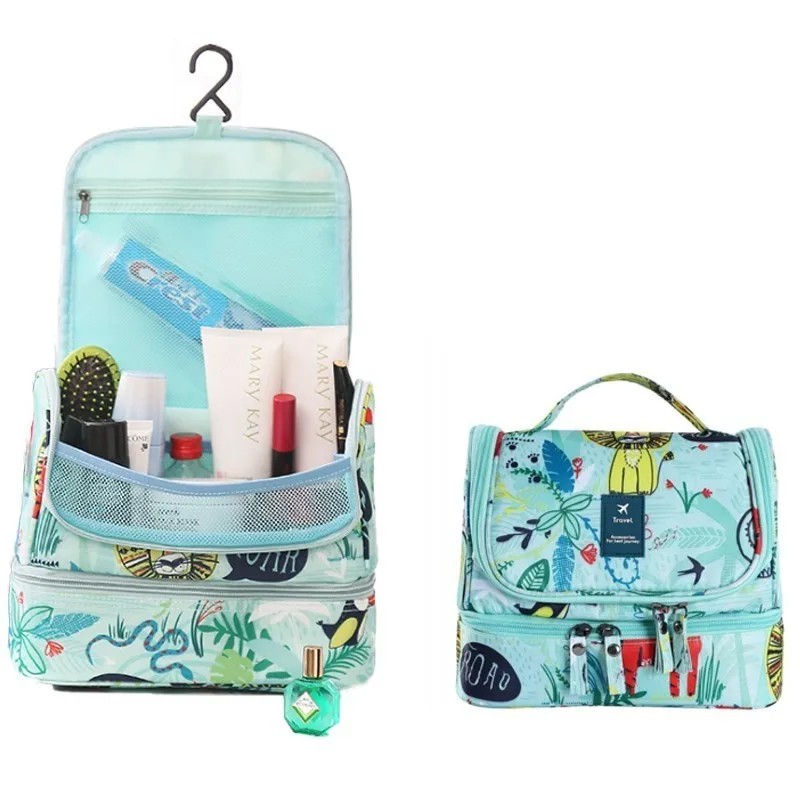 

New Travel Organizer Women Cosmetic Bag Flamingo Large Travel Organizer High Capacity Waterproof Hang Toiletry Storage Handbag