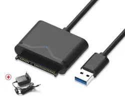 USB 3,0 SATA кабель SATA к USB адаптер для 2,5 "и 3,5" внешний SSD HDD жесткий диск с шнур питания ЕС/США