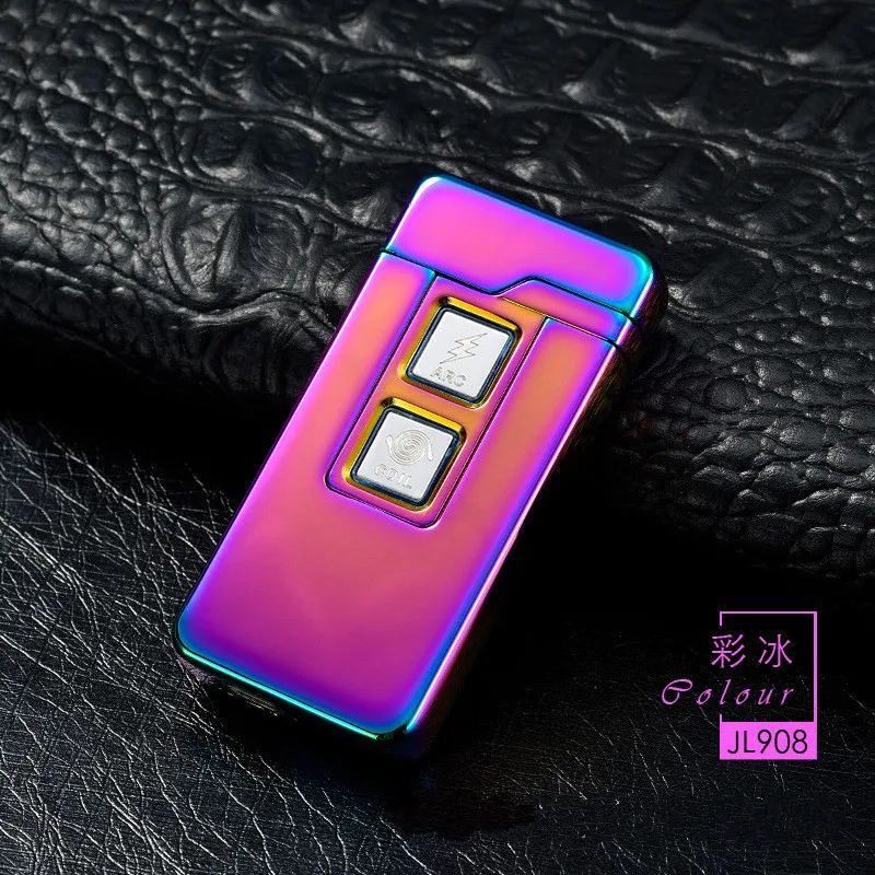 

Usb Charge Tesla Coil & Arc Lighter Personality Metal Dual Use Windproof Electronic Cigarette Lighters Drop Shipping