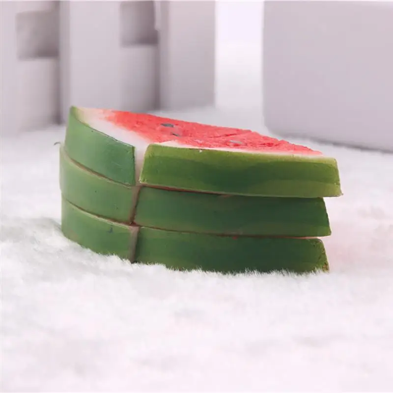 1/2/6/8/10pcs Small Artificial Watermelon Slices for Kitchen Home Decor, Artificial Fruits and Vegetables