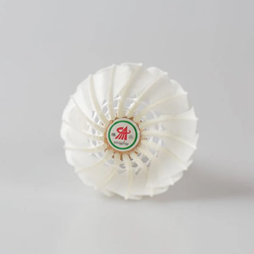 Top-Training-New-White-12pc-Shuttlecocks-Goose-Feather-Durable-Badminton-Ball (3)