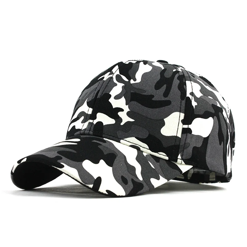 [FLB] Snow Camo Baseball Cap Men Tactical Cap Camouflage Snapback Hat For Men High Quality Bone Masculino Dad Hat Trucker F187 - Цвет: F187 White