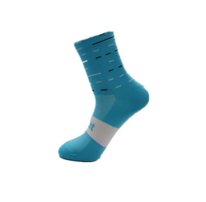 Новые велосипедные носки дышащие мужские женские спортивные носки 6 цветов беговые марафонские футбольные велосипедные носки - Цвет: Небесно-голубой