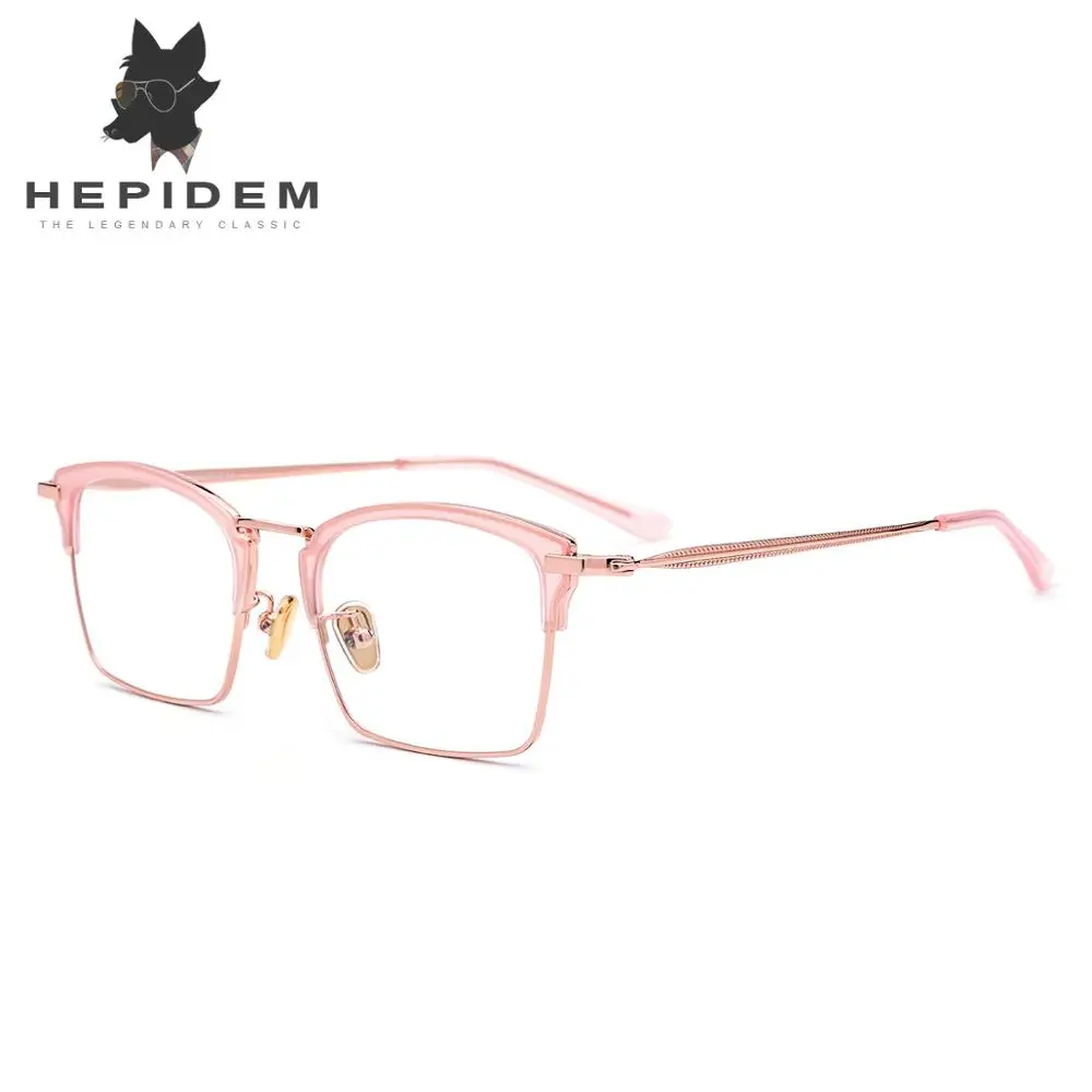 Ацетат очки рамки Для женщин Для мужчин оптические очки по рецепту, пикантные женские прозрачный розовый голубой очки Металл - Цвет оправы: pink rose gold