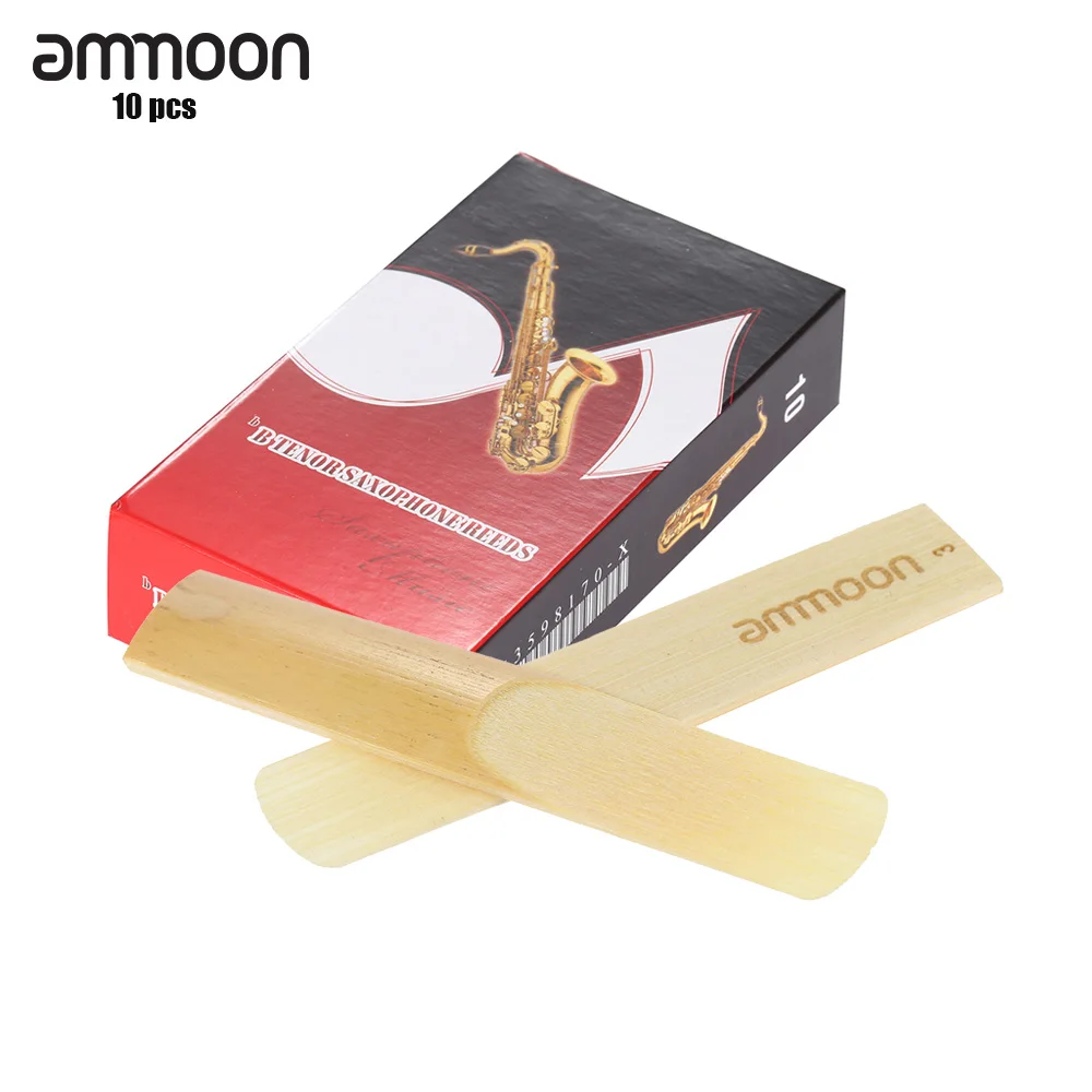 Ammoon 10 pack шт прочность 3 0 бамбуковые трости Для Bb тенор саксофон аксессуары|Детали