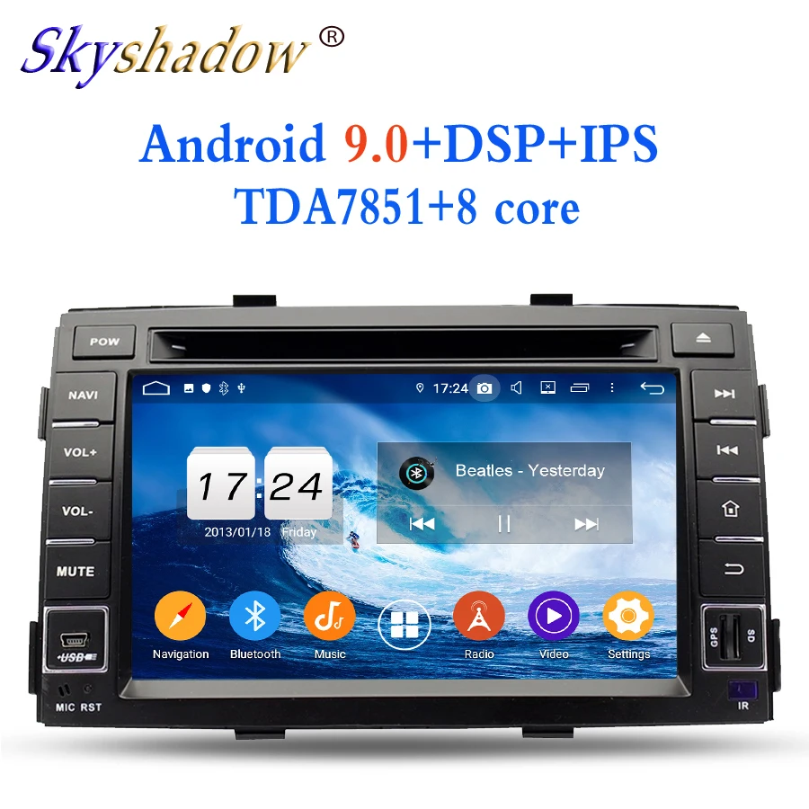 

IPS TDA7851 HD Android 9.0 Octa Core 4GB RAM For kia SORENTO 2011 2012 Bluetooth Wifi GPS Glonass Map Car DVD Player RDS Radio