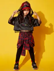 Высокое качество 2019 детский Джаз танцевальный костюм Tide одежда для девочек хип-хоп костюм для уличного танца женский корейский