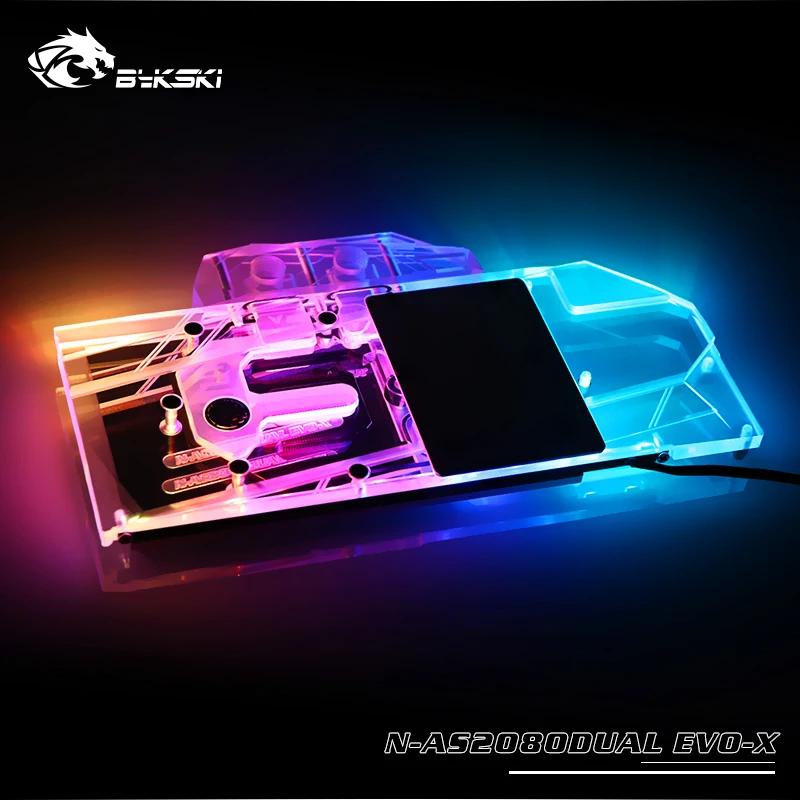 #Special Offers Bykski Block use for ASUS DUAL RTX2080 8G Evo / Full Cover Copper Water Block / GPU Radiator /A-RGB / RGB AURA