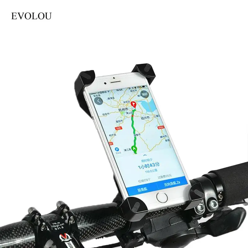

Bike Holder Mobile Phone Support Mount Handlebar Stand for Iphone X 8 7 6 Plus GPS 3.5 - 7.0 Inch Universal Bicycle Phone Holder