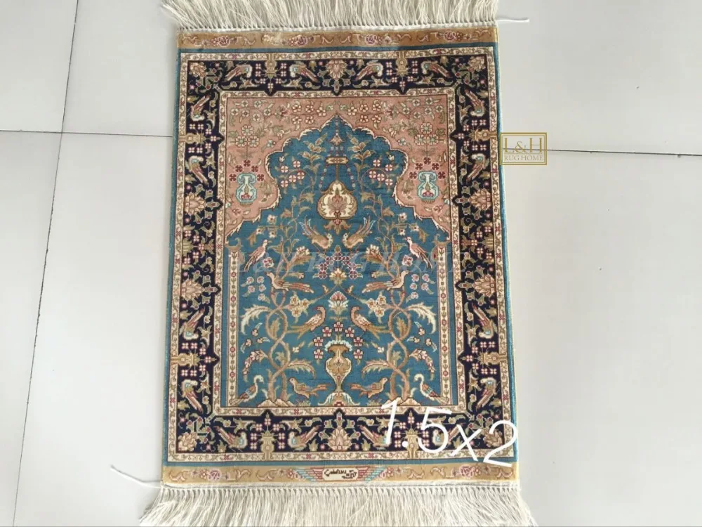 1." x 2" 230 линии ручной работы Шелковый Восточный персидских Ковры ручной работы шелковый ковер Малый персидский Ковры