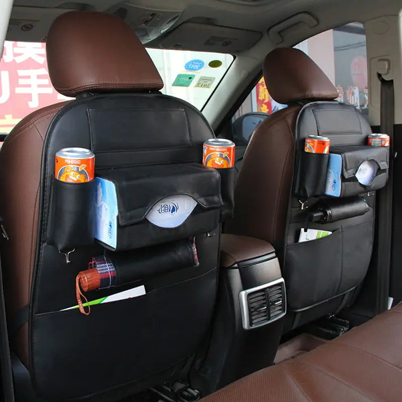 

Car Organizer Back Seat Storage Bag Hanging Bag Auto Universal Travel Accessoires Cup Holder Pocket Kids Stowing Tidying For Car