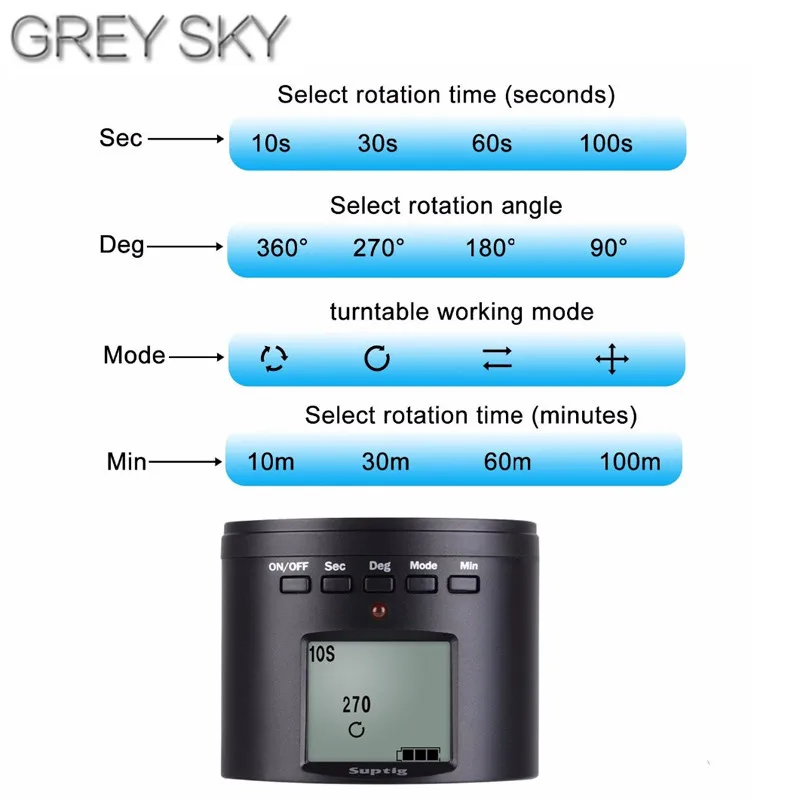 

Suptig 360 Degrees Rotating Adjustable Time Lapse Stabilizer +Tripod adapter For Gopro Hero2018 hero6 5 4 3 For xiaomiYI SJ EKEN