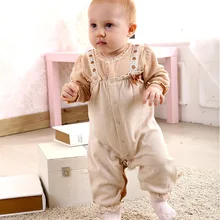 Spring Autumn Fabric Baby Princess Clothes Natural colored cotton font b Organic b font Cotton Brand