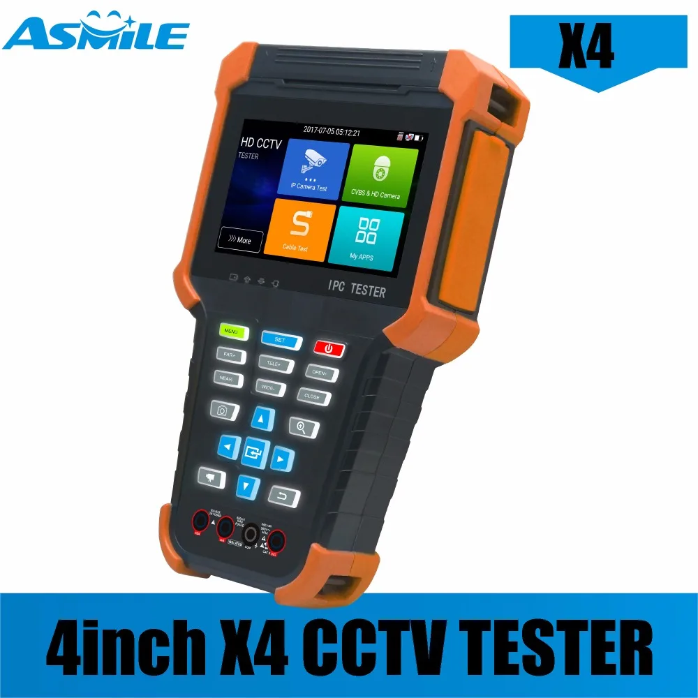 X4 дешевый 4 дюймов 5MP AHD 8MP TVI 8MP CVI IPC тестер с H-D-M-I Вход, IPS сенсорный экран, разрешение 800*480 Тестер монитор