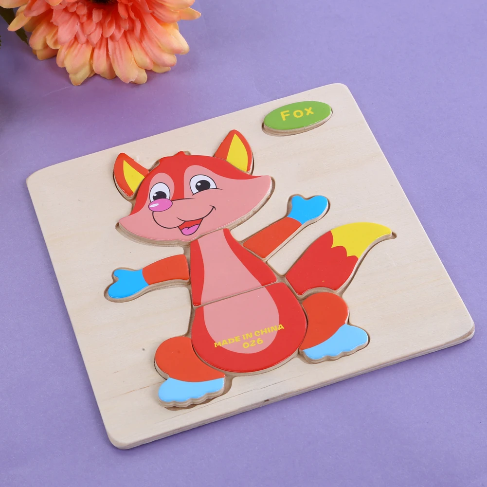 1Set Wooden 3D Puzzle Jigsaw Toys For Children Cartoon Animal Wood Puzzles Board Intelligence Kids Baby Early Educational Toy 1Set Wooden 3D Puzzle Jigsaw Toys For Children Cartoon Animal Wood Puzzles Board Intelligence Kids Baby Early Educational Toy