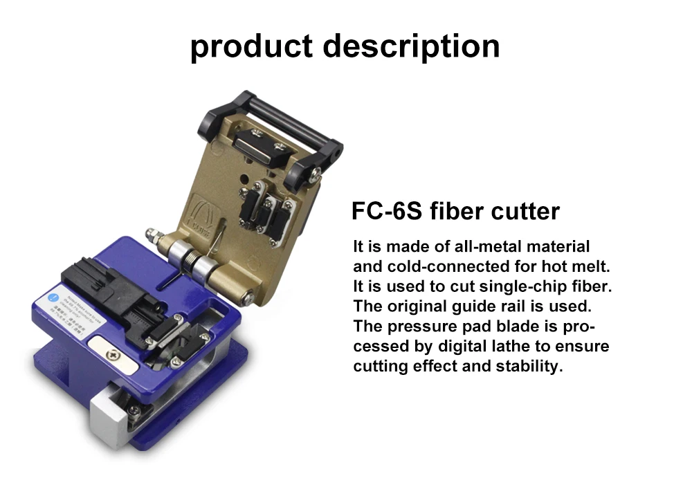 Волоконный комплект инструментов для работы с оптическим кабелем FTTH с волоконным кливером FC6S измеритель оптической мощности 5 км Визуальный дефектоскоп 1 мВт зажим для зачистки проводов Миллер
