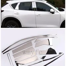Нержавеющая сталь Стекло окно гарнир столб средняя колонна полоса отделка панели для новых Mazda CX-5 CX5 16 шт
