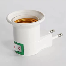 Adeeing 220V E27 держатель лампы ЕС вилка световая база