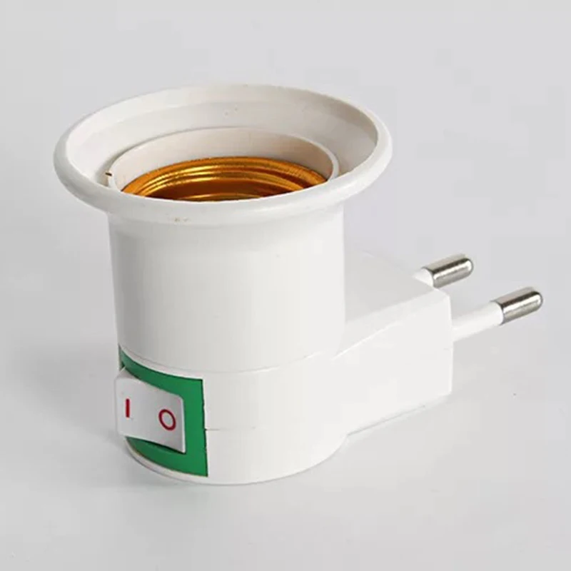 

Adeeing 220V E27 Lamp Holder EU Plug Light Base