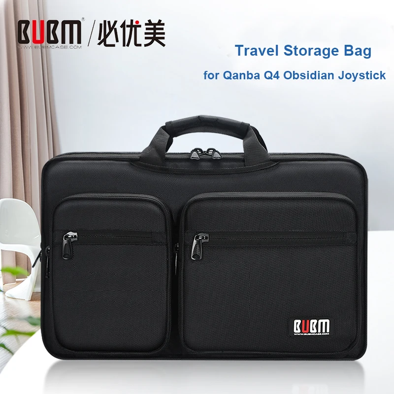 

BUBM Portable Arcade Fightstick Bag,Travel Handbag Backpack Shockproof Organizer Bag for Qanba Q3 / Q4 Obsidian Joystick /Laptop