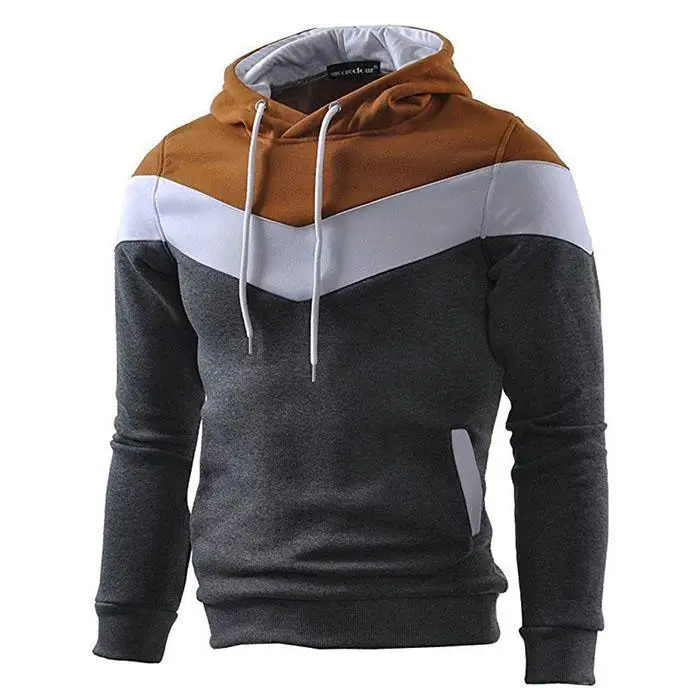 Autumn Casual Men's Skateboarding Hoodies Multicolor Splice Pullovers Sport Hoodie Man Gym Fitness Casual Long Sleeve Coat