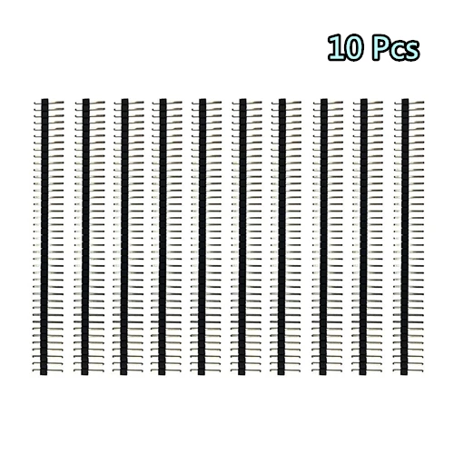 40 Pin 1x40 Однорядный мужской и женский 2,54 ломаемый штыревой разъем PCB JST разъем полосы для Arduino черный - Цвет: 10Pcs-M-M