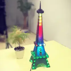 Mising Эйфелева башня DIY 3D светодиодный свет куб комплект 5 В светодиодный Музыка спектр DIY Электронный свет для рекламы лампы рождественский