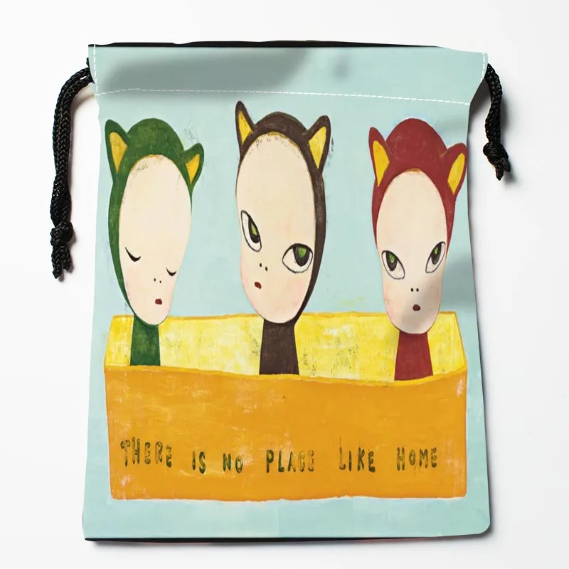 

New Custom Yoshitomo Nara Printed Drawstring Compression Type Storage Bags Custom Gift Bags 20x27cm;27x35cm;35x45cm
