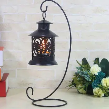 

Creative Hanging Decoration Beauty Retro Glass Ball Hanging Stand Candle Holder Wedding Iron Art HomeContainer Party Decor