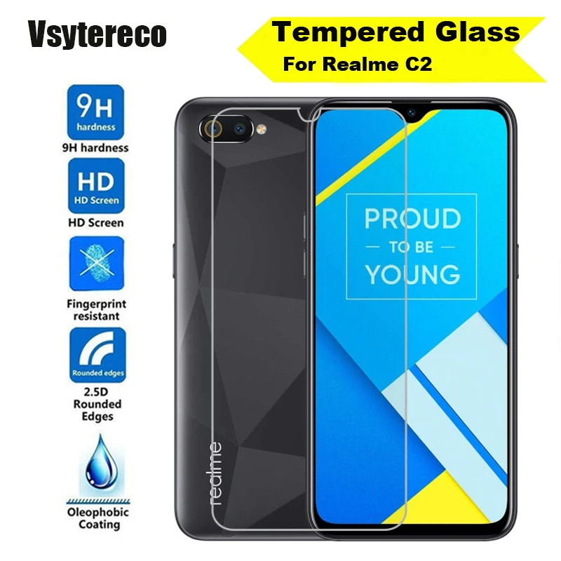 

Tempered Glass for Oppo A1K A5S A7n A9 AX5s K3 F11 Pro Realme X Lite 3 Pro C2 Screen Protector Cover Protective Film Glass