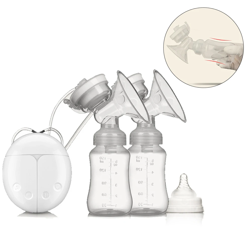 

Double Electric Breast Pumps 150ML Milk Pumps Baby Nipple Pump Women Feeding USB Portable Breast Pump FDA SGS CE Certificate