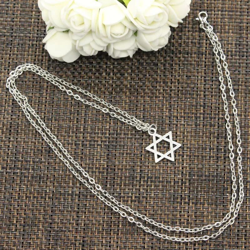 New Fashion Pendant Star Of David Shield Choker Charm Short Long DIY Necklace Factory Price Handmade Jewelry