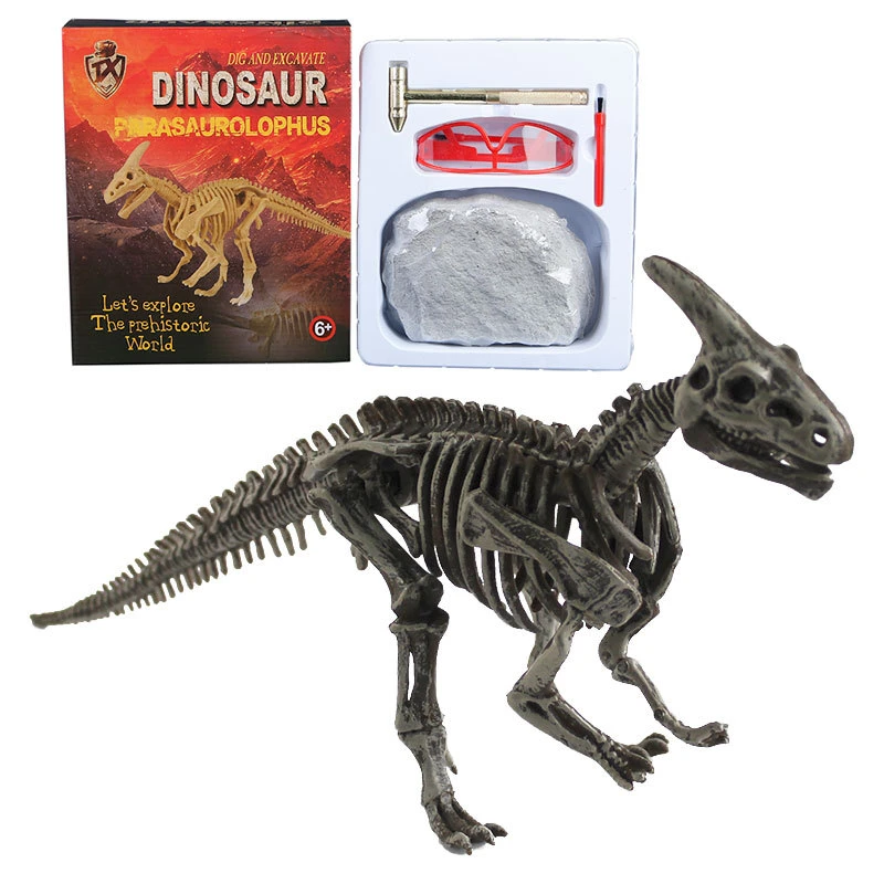 Dinosaur Excavation Kit Archaeology Dig Up Fossil Skeleton Fun Kids Toy