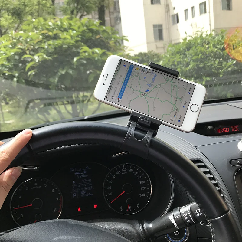 

Universal Car Phone Holder Stand Steering Wheel Bike Clip Mount Rubber Band Holder For iPhone For Samsung xaomi Mobile Phone