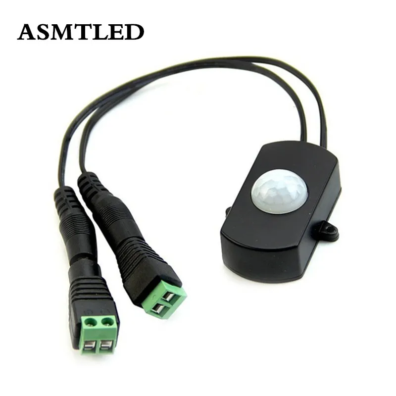 

Mini 5A PIR Infrared Motion Sensor Detector Switch For LED Strip+Female Male DC Connector DC 5-24V LED Automatic Switch TDL-2023