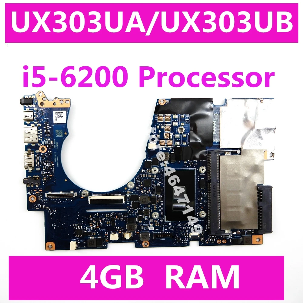  UX303UA Motherboard 4GB RAM i5-6200 For ASUS Zenbook UX303UA UX303U UX303UB Laptop motherboard UX30