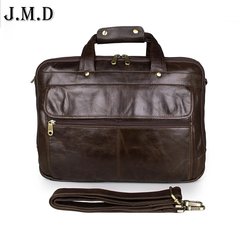 

Three main pocket zipper men 100% Guarantee genuine leather business bag high-grade design men briefcases handbags messenge