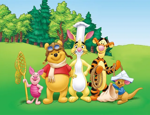 full diy square round diamond painting cartoon winnie the pooh