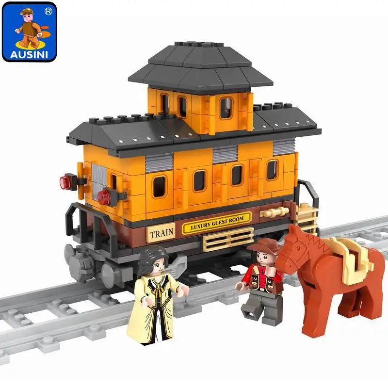 

Model building kits compatible with lego train rails traffic 215 3D blocks Educational model building toys hobbies for children