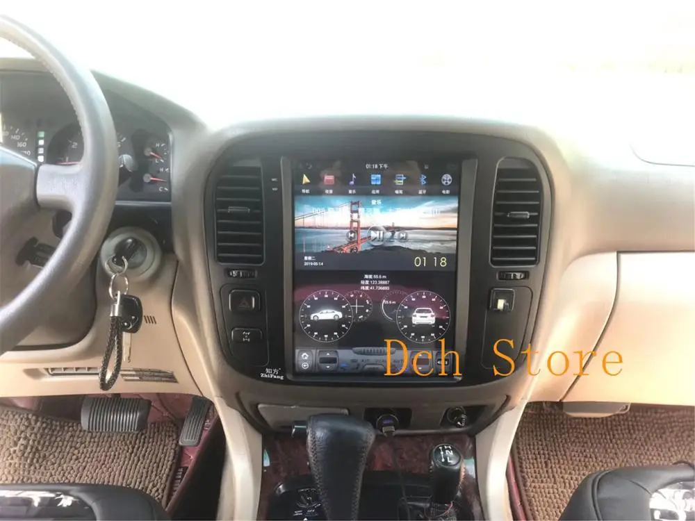 

12.1'' tesla style Android 8.1 Car DVD player GPS Navigation For TOYOTA LAND CRUISER LC100 1999-2002 radio Lexus lx470 PX6 IPS